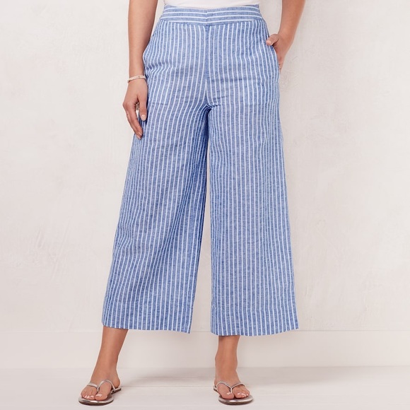 LC Lauren Conrad Pants - Lauren Conrad Cotton Linen Striped Pants